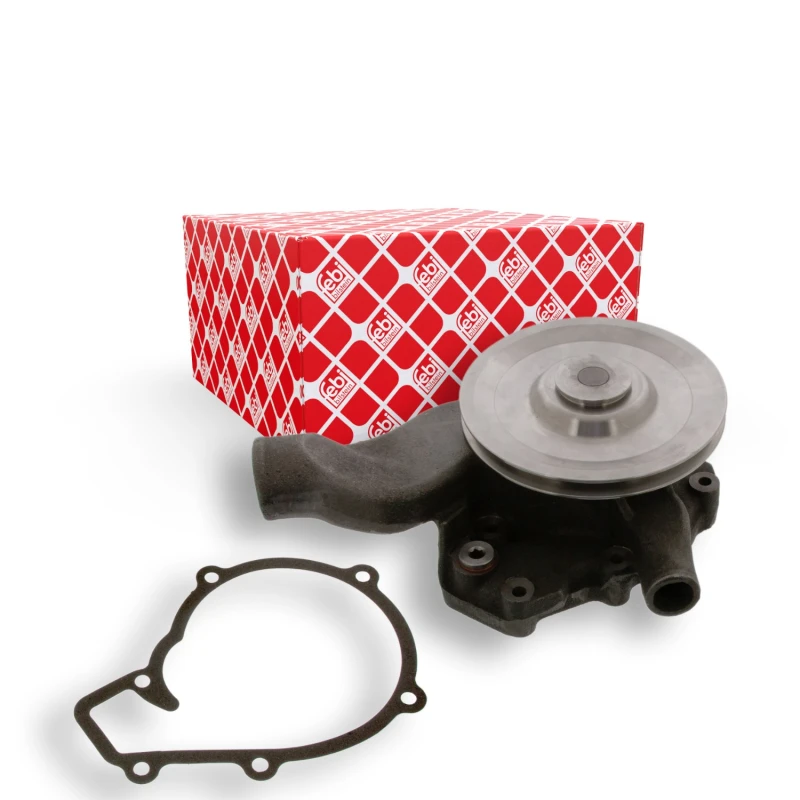 Image of FEBI BILSTEIN 44454 Water pump Grey Cast Iron, with belt pulley, with gaskets/seals Grey Cast Iron Water Pump (1260)