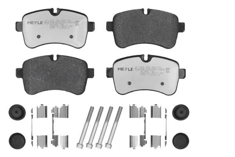 Image of MEYLE 025 292 3221/PD Brake pad set Rear Axle, prepared for wear warning indicator, MEYLE-PD Quality, with anti-squeak plate Brake Pad Set,disc brake