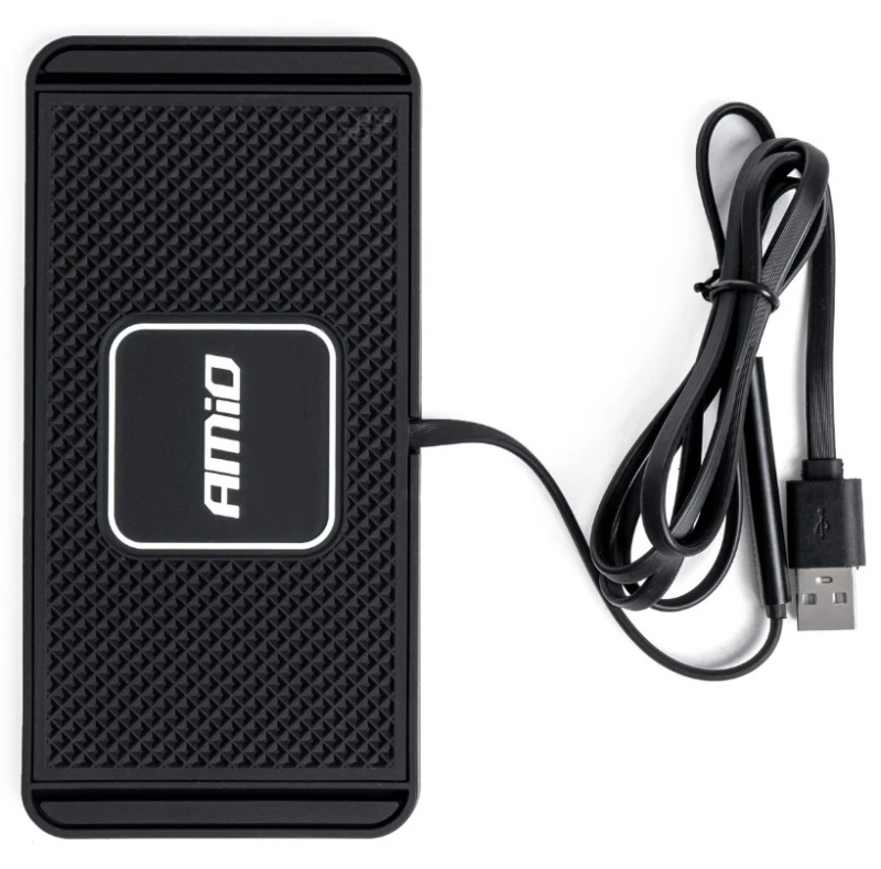 Image of AMiO 03144 Car mobile phone charger USB type-A, black, 1m Silicone Car mobile phone charger (100026)