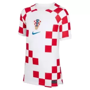 image of Nike Croatia Home Shirt 2022 2023 Juniors - White