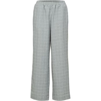 Selected Femme Selected Long Pant Check - Grey