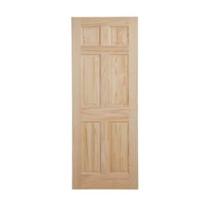 Image of 6 Panel Clear pine Internal Door H1981mm W610mm