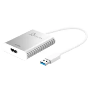 Image of j5create JUA354 USB 3.0 to 4K HDM Display Adapter, Silver