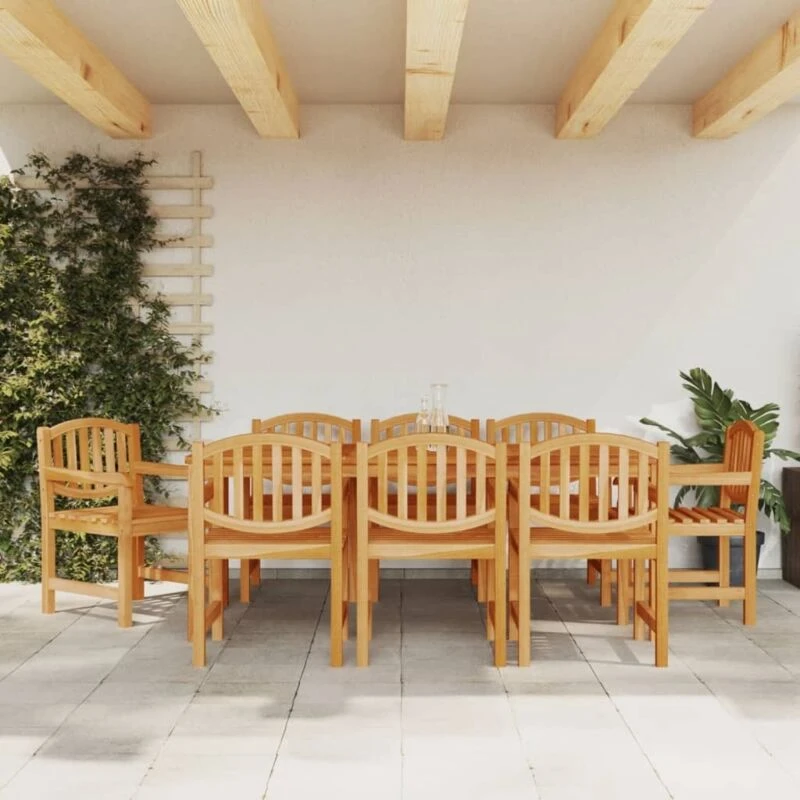 Image of vidaXL Garden Chairs 8 pcs 58x59x88cm Solid Wood Teak, Brown 3157906