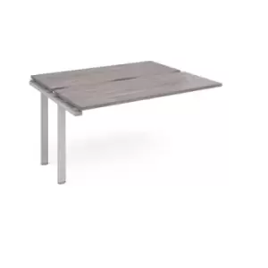 image of Adapt sliding top add on unit single 1400mm x 1200mm - silver frame and grey oak top