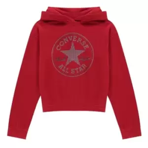 image of Converse Rhinestone Hoody Junior Girls - Red