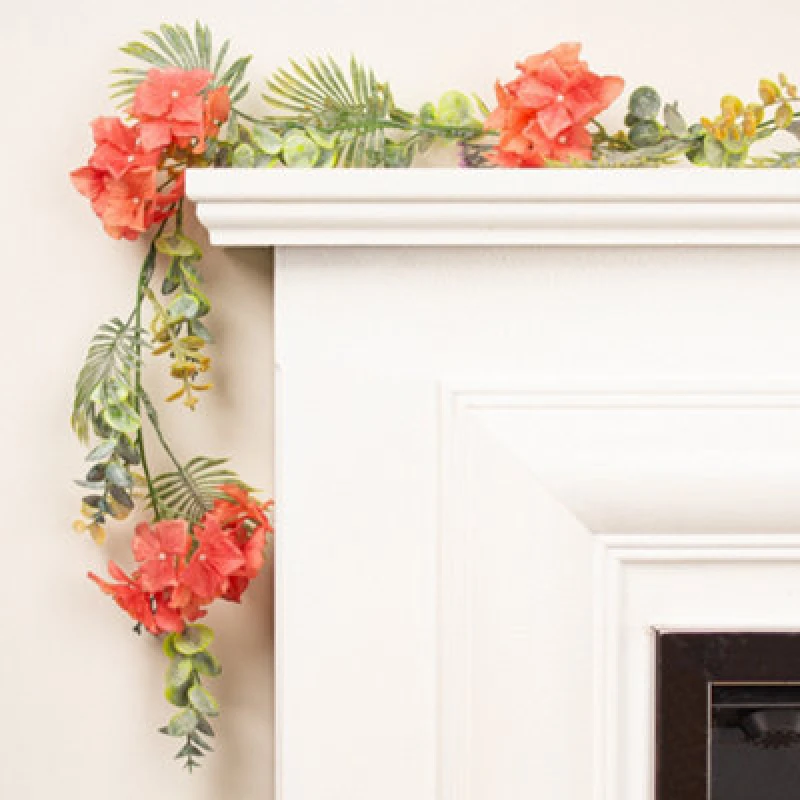 Image of Set of 2 Artificial Tropical Coral Party Garlands