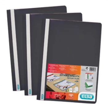 Image of Elba A4 Clearview Folder Black Pack of 50