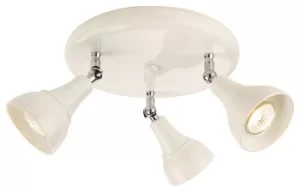 Image of Country 3 Light Spotlight Flush Cream, GU10