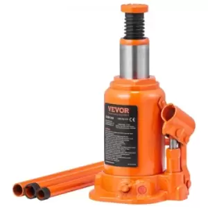 Image of VEVOR Hydraulic Bottle Jack, 12 Ton/24000 LBS All Welded Bottle Jack, 190-355mm Lifting Range, with 3-section Long Handle, for Car, Pickup Truck, Truc