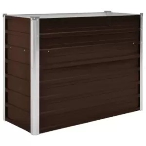 Image of Vidaxl Garden Raised Bed Brown 100x40x77cm Galvanised Steel