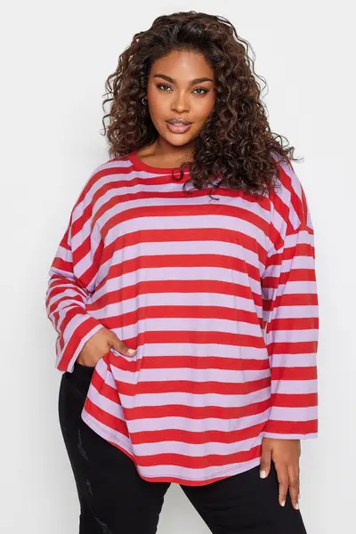 Image of Yours Printed Top Dark Pink