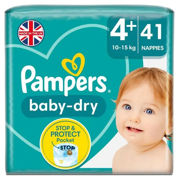 image of Pampers Baby Dry Size 4 41 Nappies