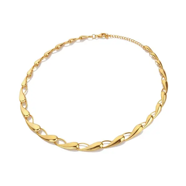 Image of Hot Diamonds x Jac Jossa 18ct Gold Plated Sterling Silver Tide Stateme