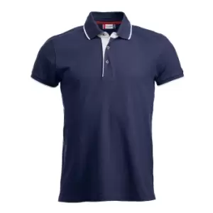 image of Clique Mens Seattle Polo Shirt (L) (Dark Navy)