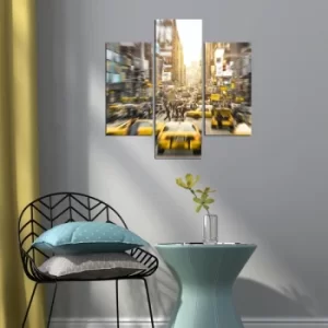 Image of 3MDF-096 Multicolor Decorative MDF Painting (3 Pieces)