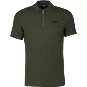 Barbour International Gauge Zip Polo Shirt - Green