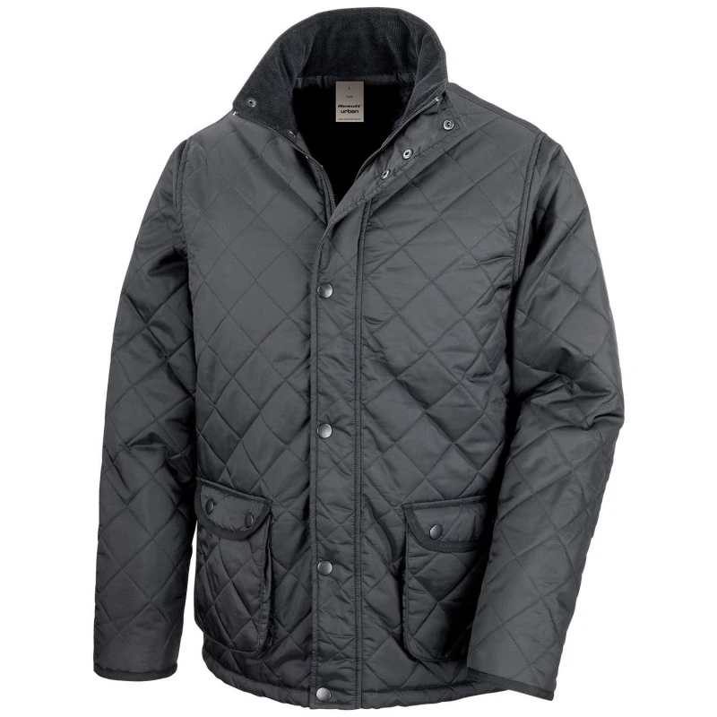 Image of Result Result Men Cheltenham Padded Jacket in Black Size: X-Small Black XS Male 5063470720750