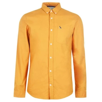 image of Jack Wills Wadsworth Plain Oxford Shirt - Saffron