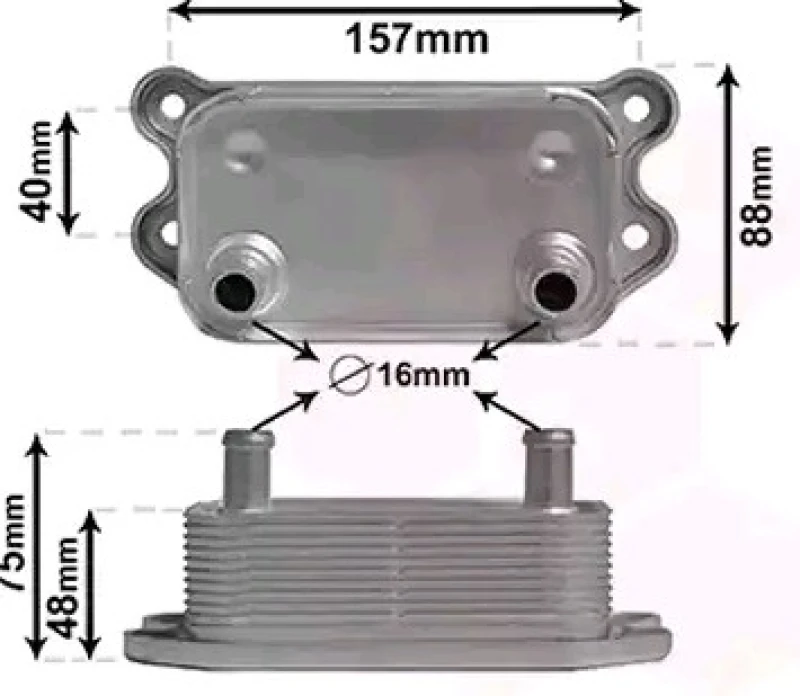 Image of VAN WEZEL 59013701 Oil Cooler Oil Cooler,engine oil (469)