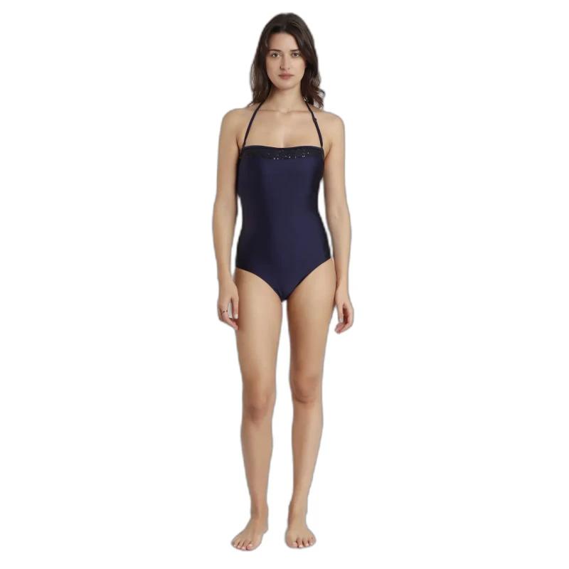 Image of Bandeau swimsuit For Her Admas Sequins Bleu Female 38