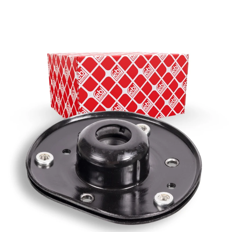 Image of FEBI BILSTEIN 38777 Top strut mount Front Axle, without ball bearing Elastomer Suspension Strut Support Bearing (1180)