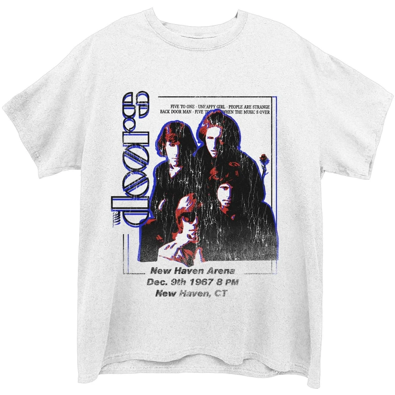 Image of The Doors Mens New Haven Cotton T-Shirt in White Size: Small White Male S