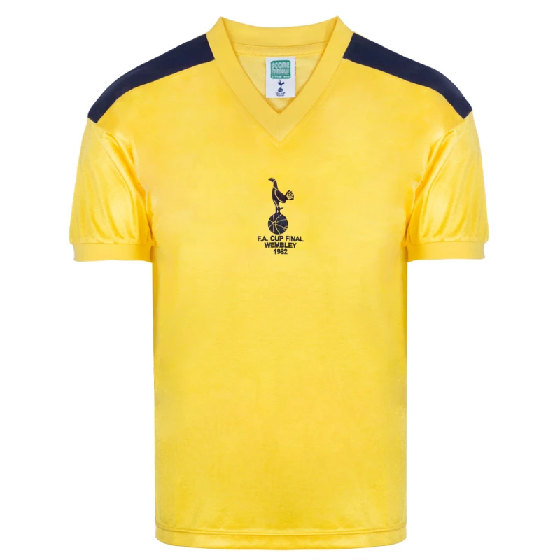 Image of Score Draw Tottenham Hotspur 1982 FA Cup Final Away Shirt SPURS82AFACFPCSS-S S Mens Sportswear