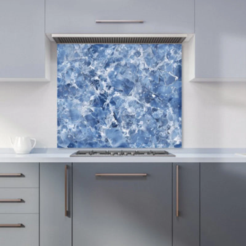 Image of Warren Reed Designer Coastal Blue Quartz Effect Kitchen Splashback