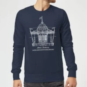 Image of Mary Poppins Carousel Sketch Christmas Sweatshirt - Navy - 3XL