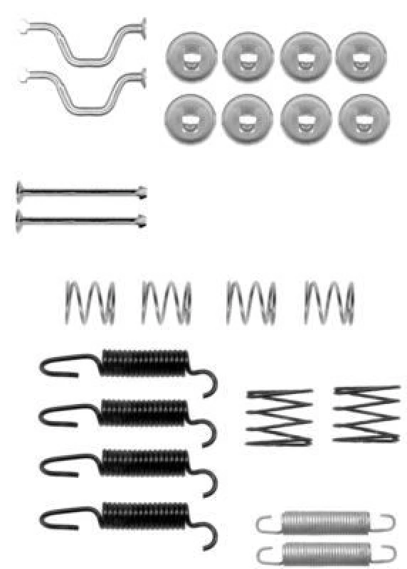 Image of HELLA Brake shoe fitting kit HELLA 8DZ 355 201-821