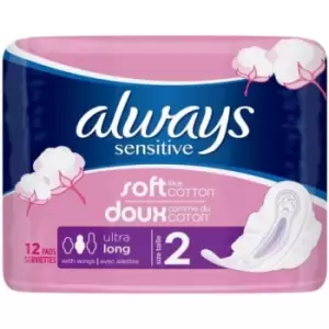 Image of Always Sensitive Ultra Long with Wings 12 pcs