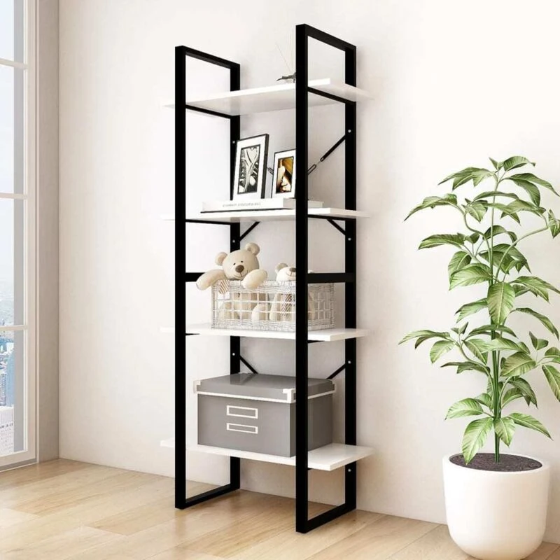 Image of VIDAXL Vidaxl - 4-Tier Book Cabinet White 60x30x140cm Solid Pine Wood 8720286567333