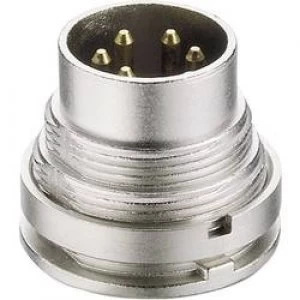 Image of DIN connector Plug vertical mount Number of pins 3 Silver Lumberg SGV 30