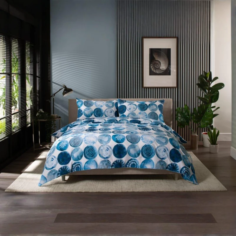 Image of The Lyndon Company Blue Shells Duvet Cover Blue Shells unisex King