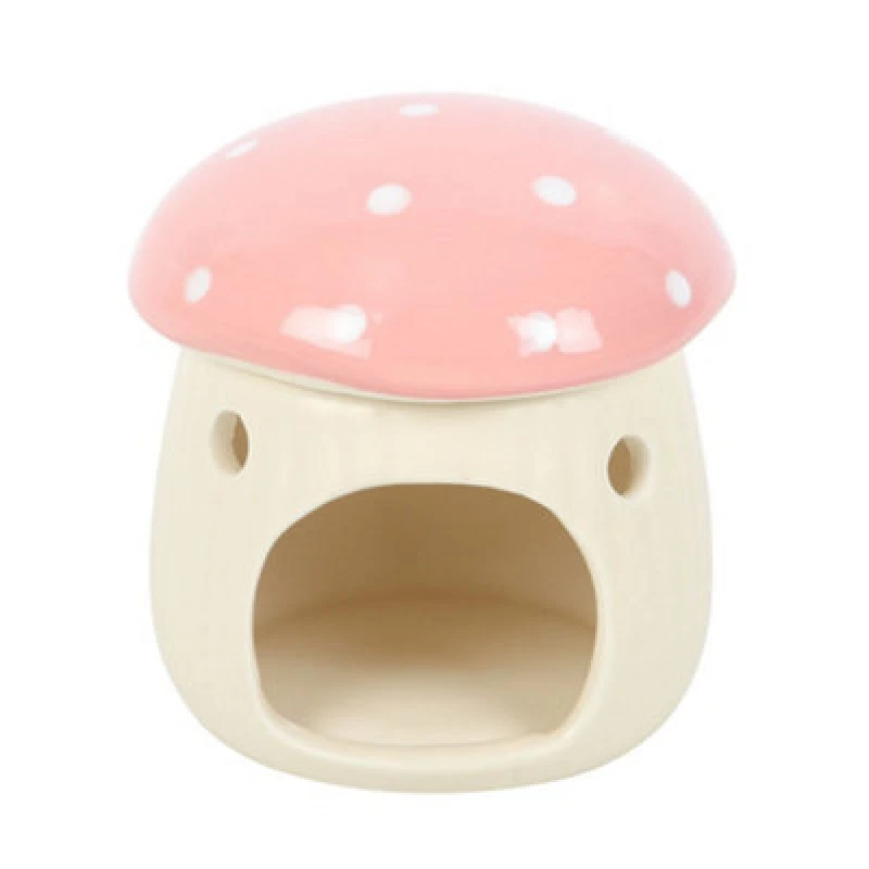 Image of Something Different Something Different Mushroom Oil Burner in Pink Pink One Size Unisex 5063806851110