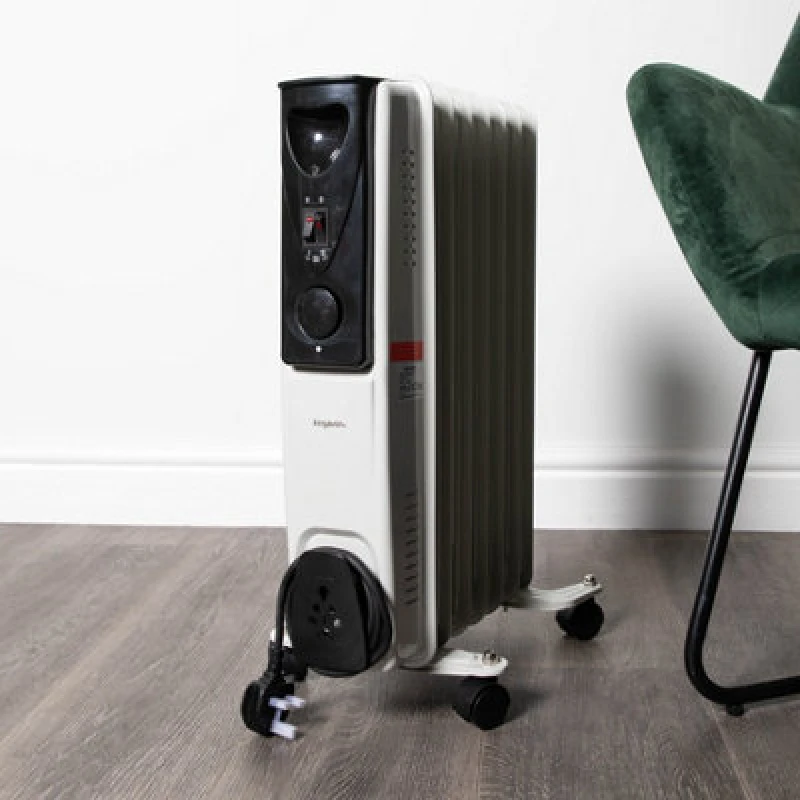 Image of Samuel Alexander 1500w 1.5kw 7 Fin Oil Filled Radiator / Heater with Thermostat White unisex
