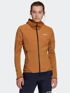 Image of adidas Terrex Skyclimb Fleece Jacket, Blue Size M Women