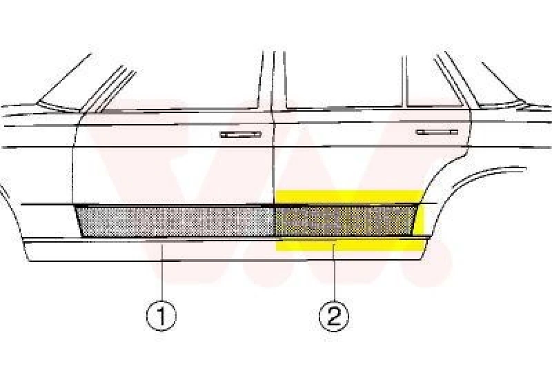 Image of VAN WEZEL Door repair panel VAN WEZEL 3010177