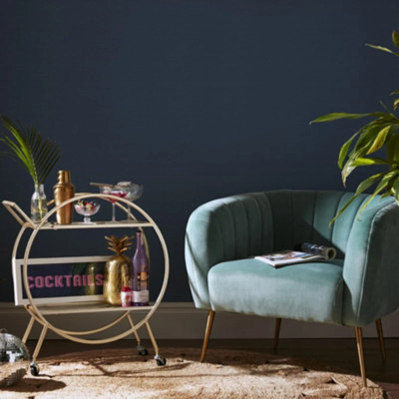 Image of Envy Stitch Please Twilight Navy Textured Plain Wallpaper