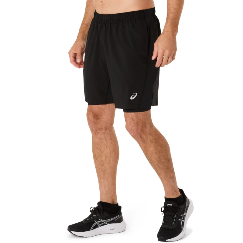 Image of Asics Core 2-N-1 7" Short Running Mens Black male Large