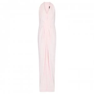 image of Adrianna Papell Pleated Crepe Gown - Satin Blush