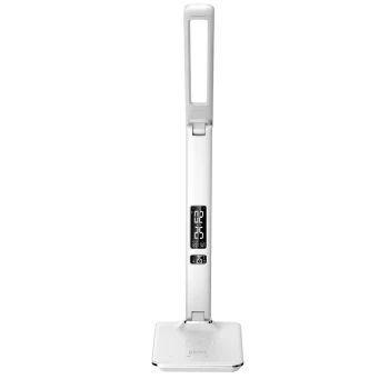 Image of Groov-e Ares Desk LED Lamp with Wireless Charging Pad & Clock - White