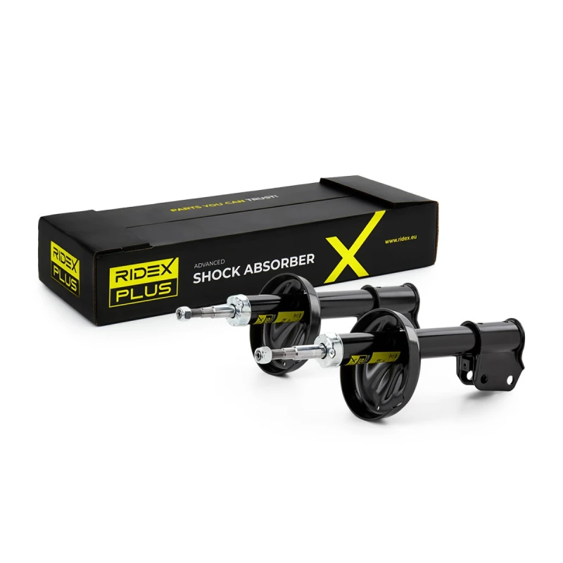 Image of RIDEX PLUS 854S18274P Shock absorber Front Axle, Oil Pressure, Twin-Tube, Suspension Strut, Top pin Shock Absorber (854)