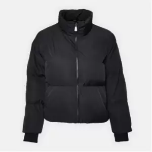 Missguided Plus Size Funnel Neck Puffer Coat - Black