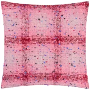 image of Connie Check Cushion Pink/Cobalt, Pink/Cobalt / 45 x 45cm / Polyester Filled