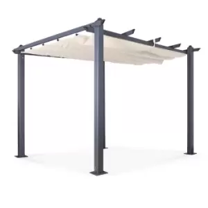 Image of Oseasons Acorn Aluminium 3M Square Pergola Gazebo In Creamy White