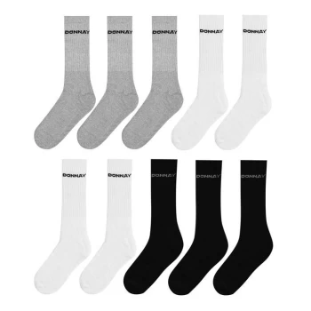 image of Donnay 10 Pack Crew Sports Socks Mens - Multi Asst