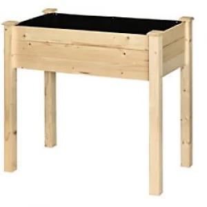 Image of OutSunny Flower Bed Outdoors Water proof Wood 460 mm x 860 mm x 760 mm
