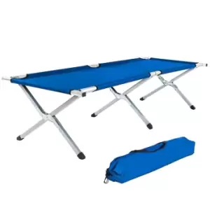 image of Tectake 3 Camping Beds Made Of Aluminium - Blue